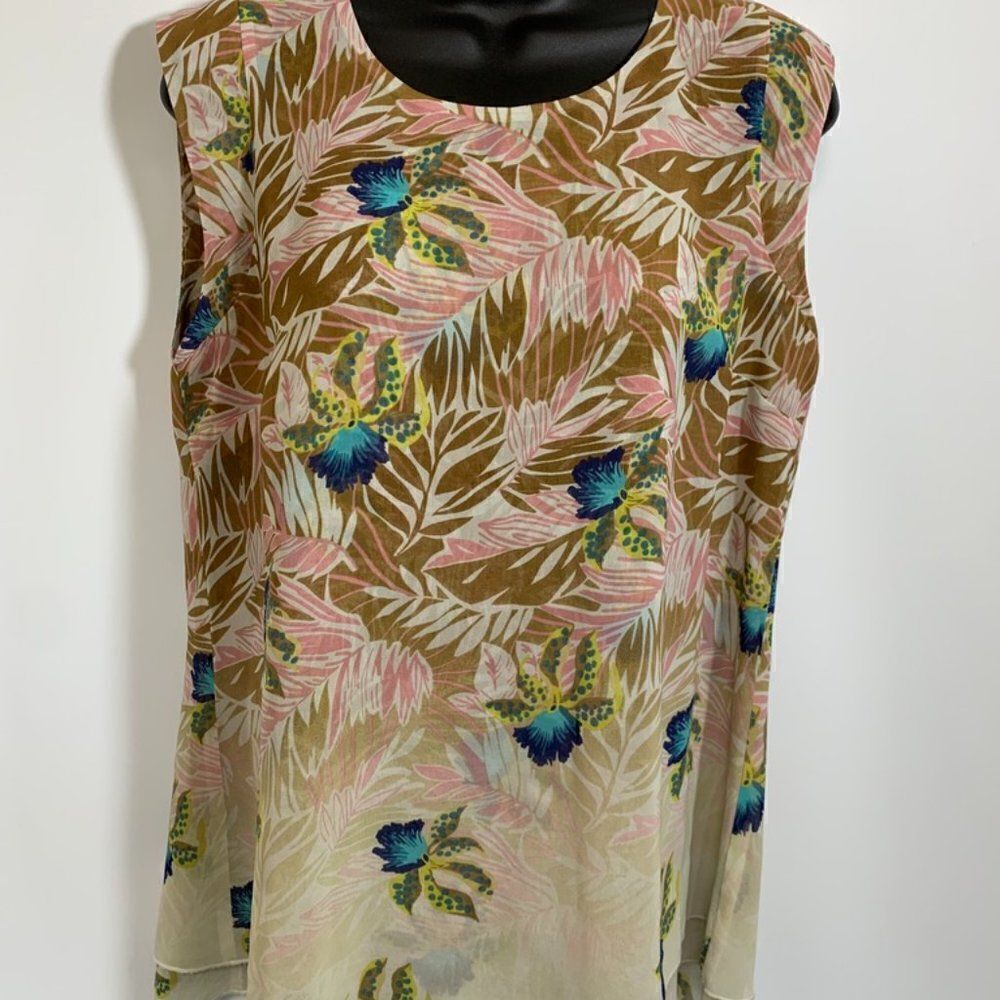 CAbi Sleeveless Layered Blouse